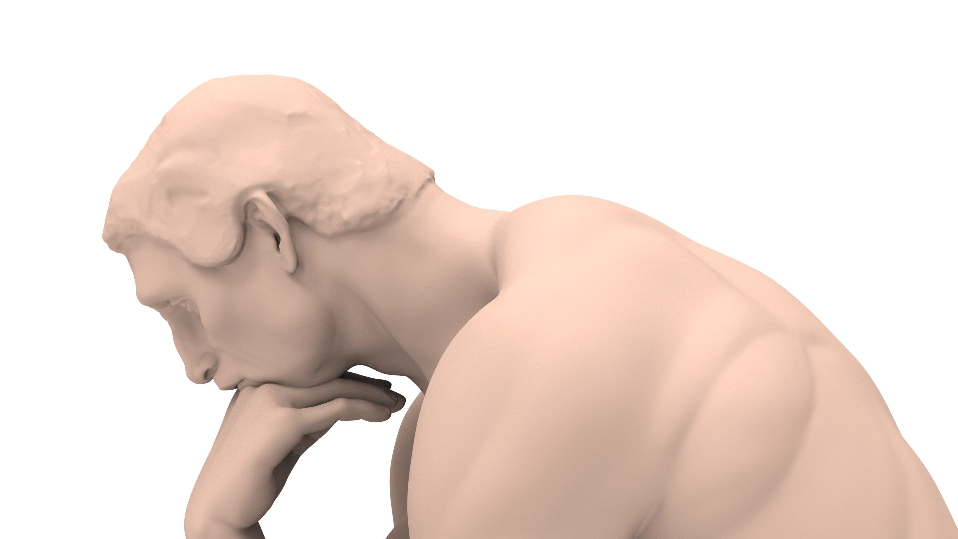 3D The Thinker Model - TurboSquid 2156892