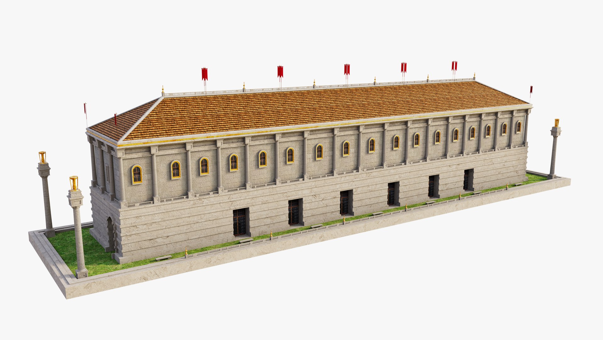 Roman Big Building 3D Model - TurboSquid 2290849