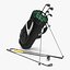 golf bag clubs 3d model
