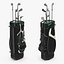 golf bag clubs 3d model