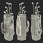 golf bag clubs 3d model