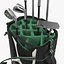 golf bag clubs 3d model