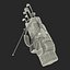 golf bag clubs 3d model