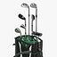 golf bag clubs 3d model
