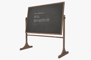 school blackboard 3D