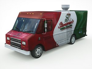 fast-food mini-van real-time 3D model