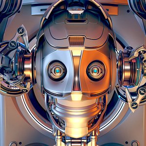 3D Sci - Fi Circular Construction Pod - Rigged model