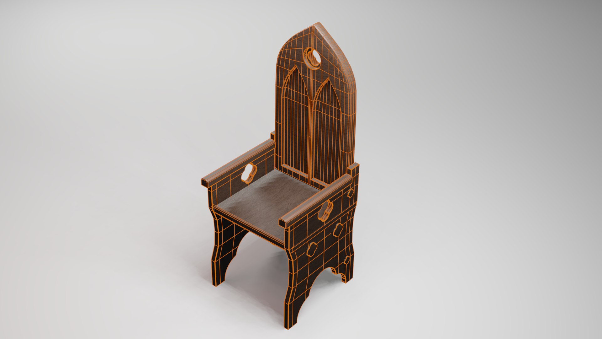 3D Gothic Medieval Chair - TurboSquid 1553824