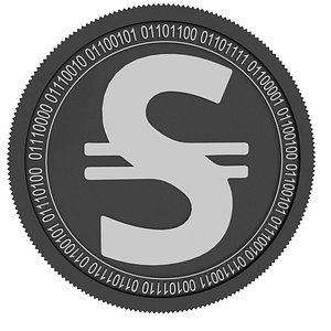 3D stably black coin