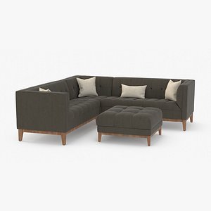 3D model sofa modern corner
