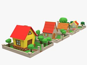 Low Poly Cartoon House