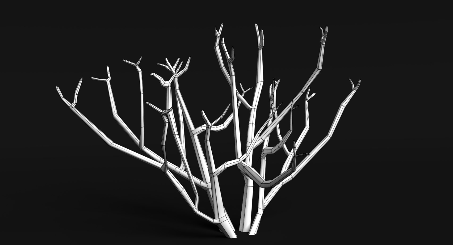 3d dead plant tree model