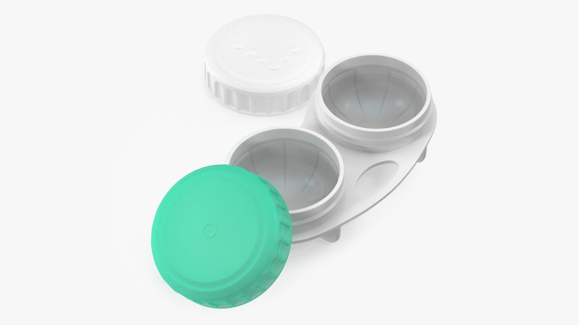 Contact Lens Case with Open Lid 3D model preview