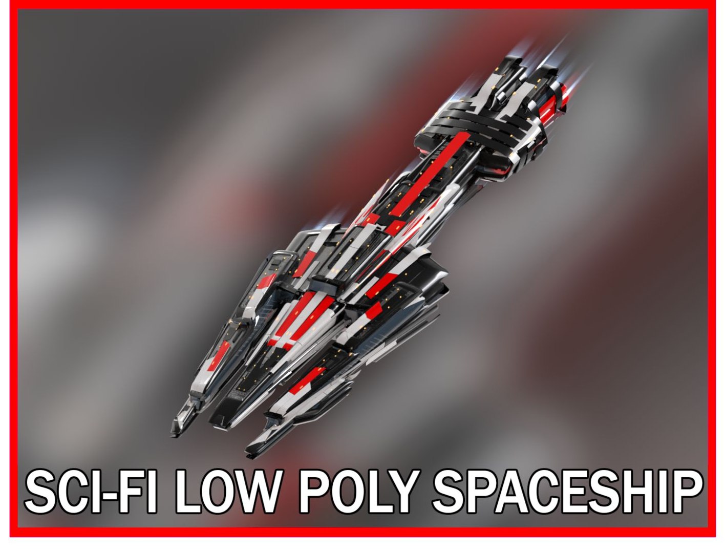 3D Lowpoly Sci Fi Spaceship Space Craft Air Vehicle 26 - TurboSquid 1842487