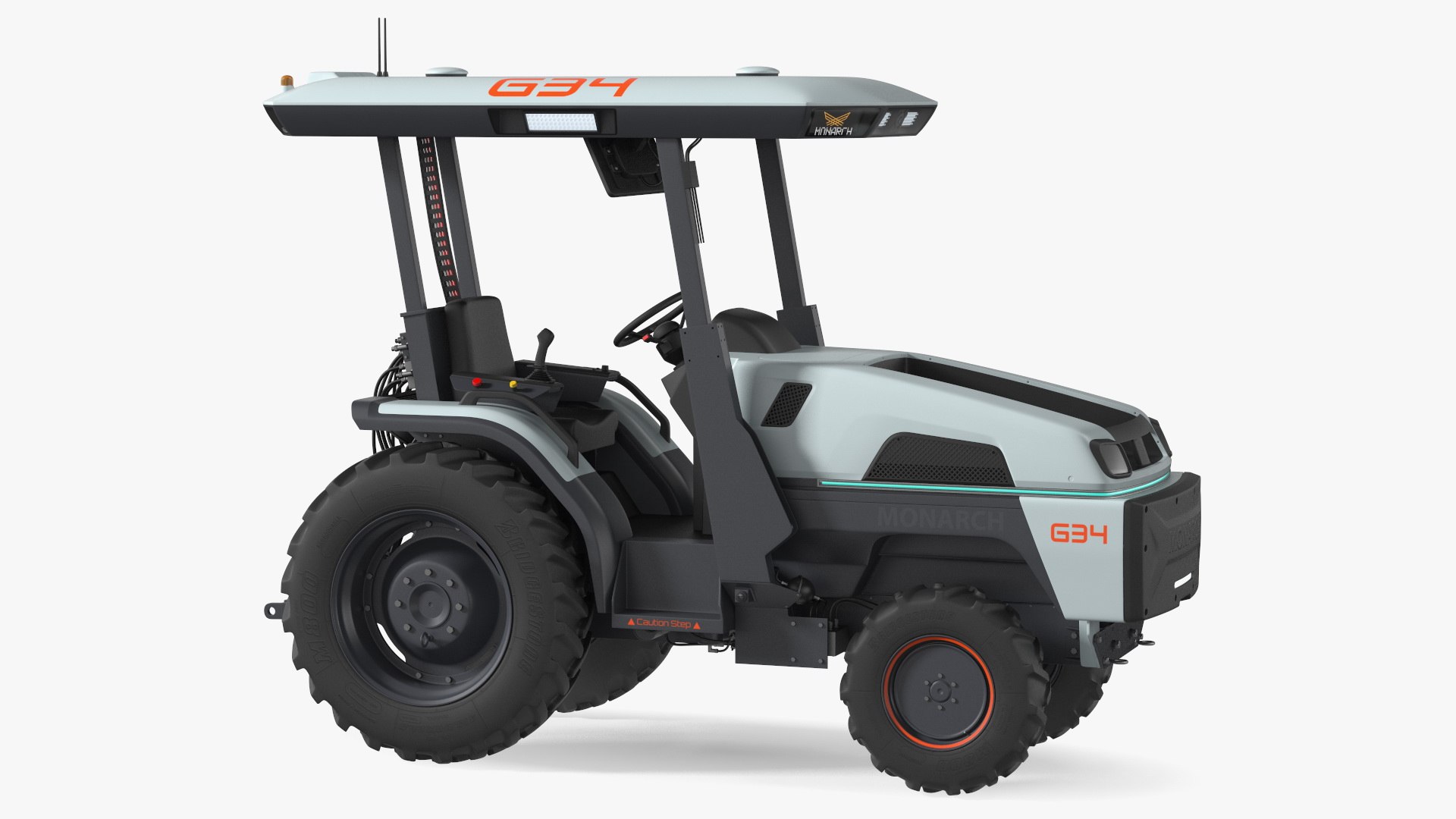 Monarch Fully Electric Tractor 3D model preview