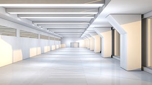3D Sci Fi Warehouse model