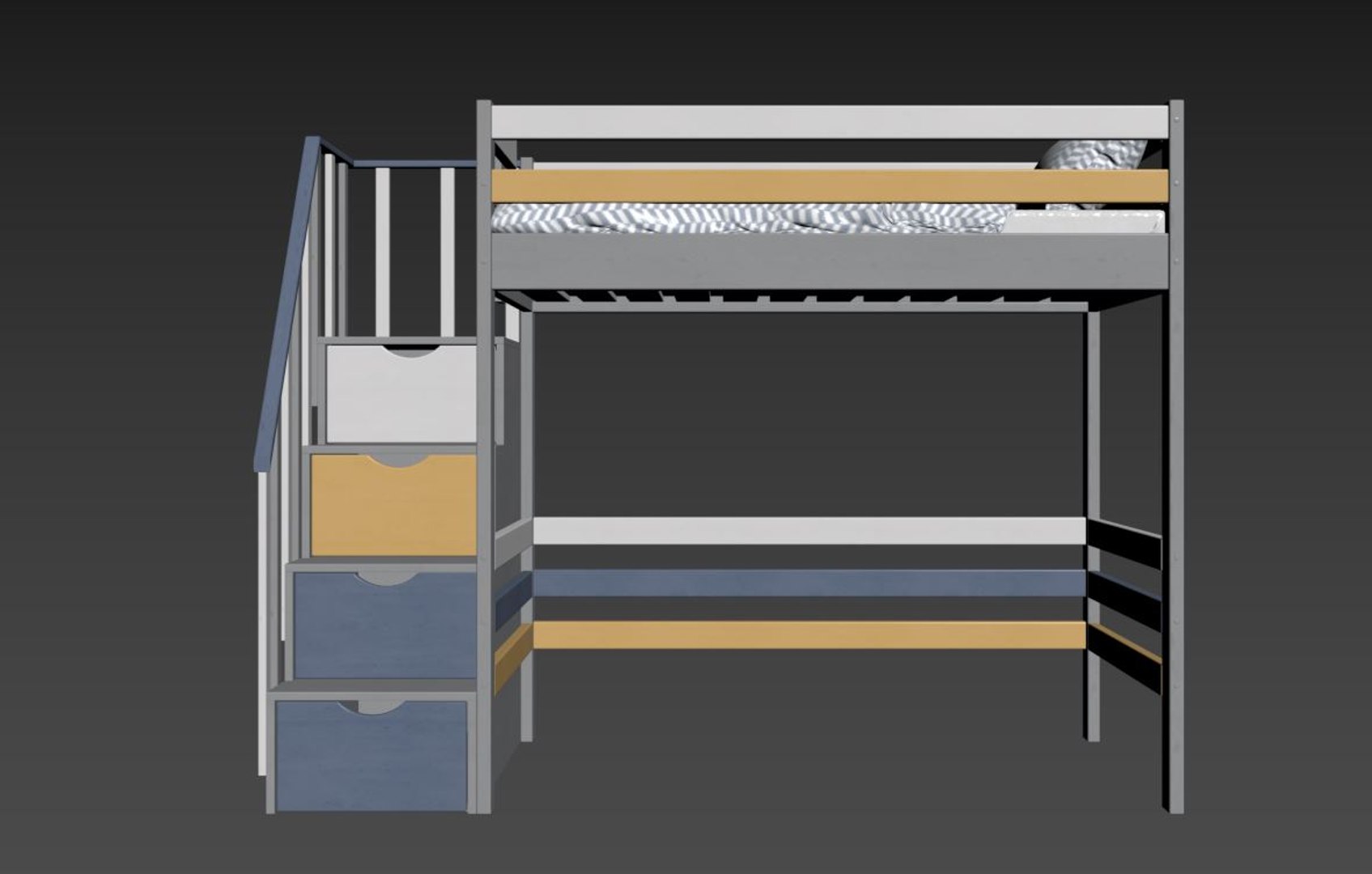 3D Bunk Bed - TurboSquid 2078698