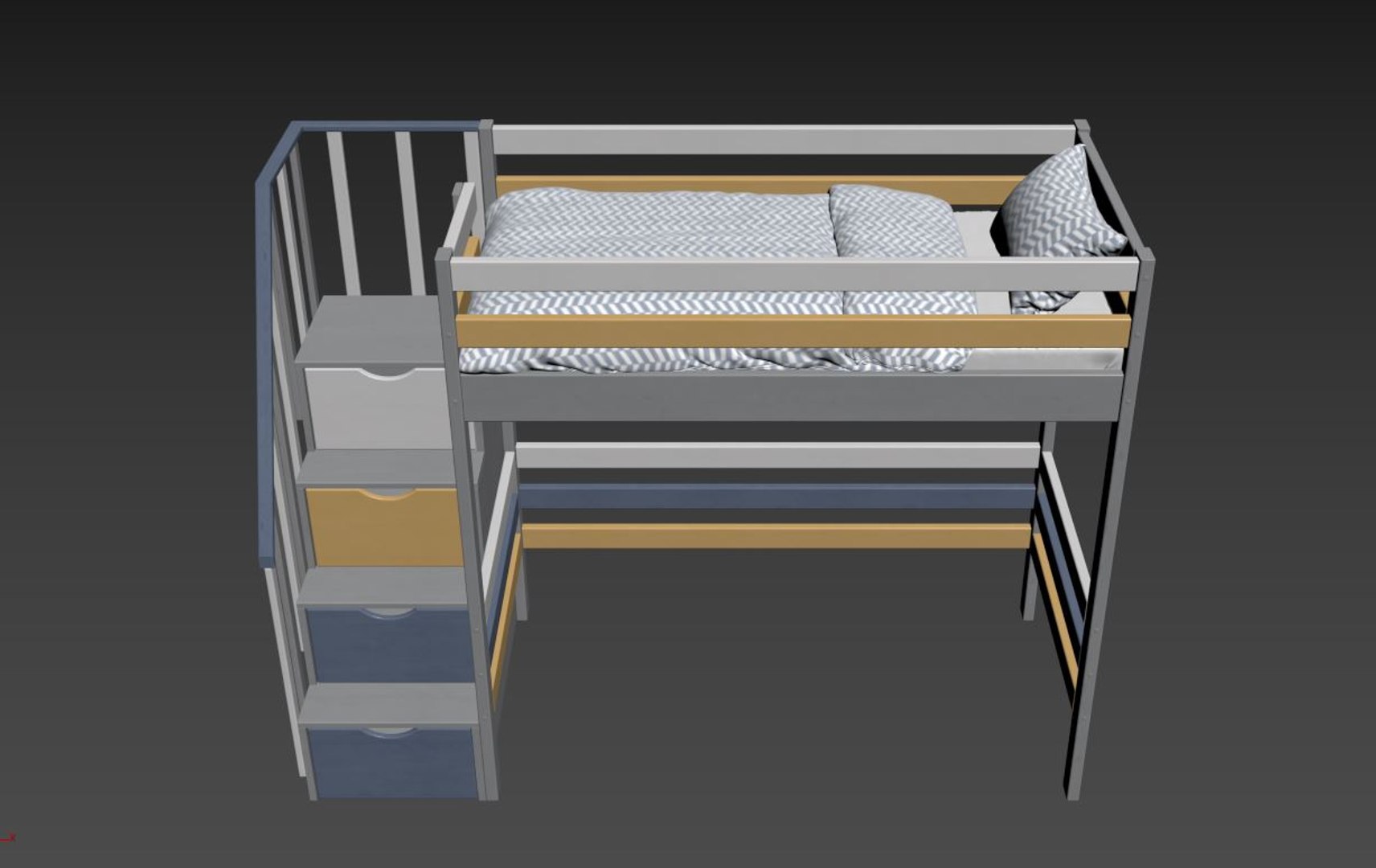 3D Bunk Bed - TurboSquid 2078698