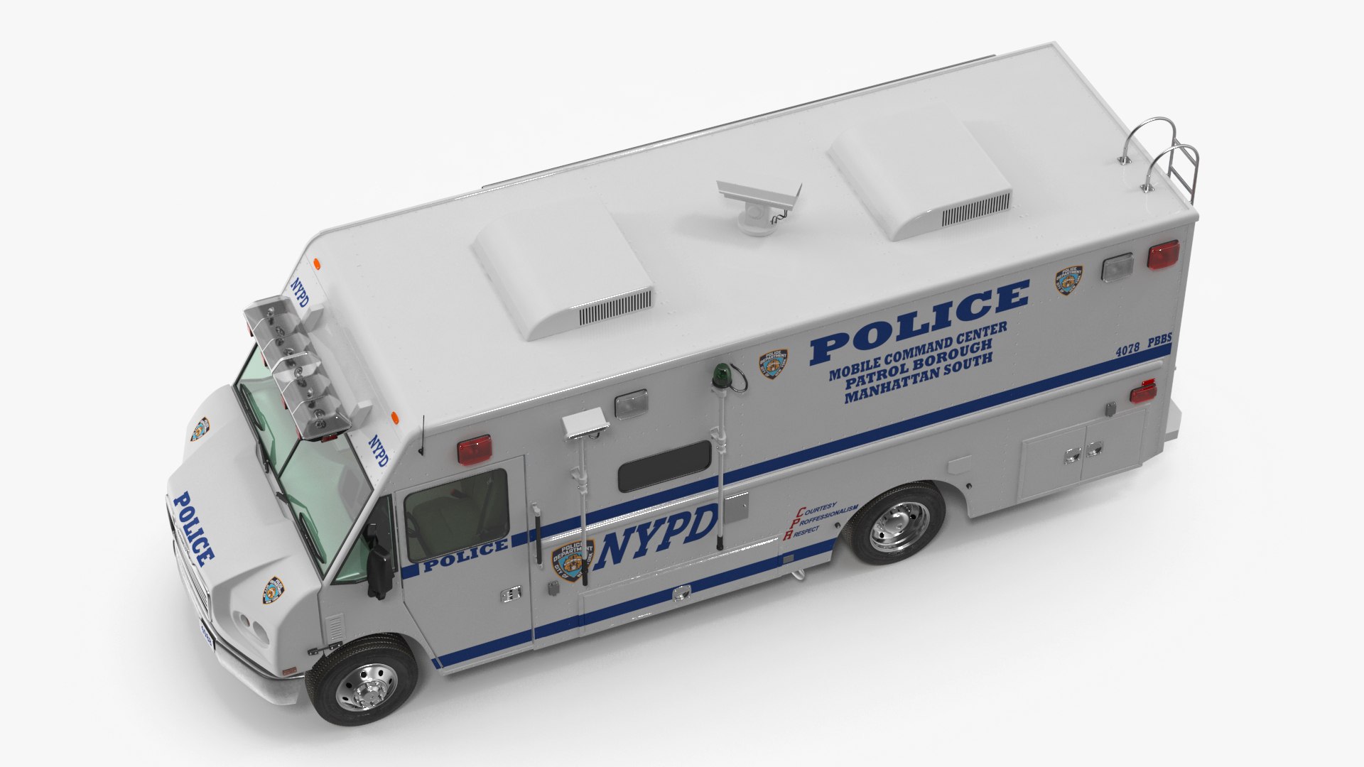 3D NYPD Mobile Command Center Rigged for Cinema 4D TurboSquid 2090429
