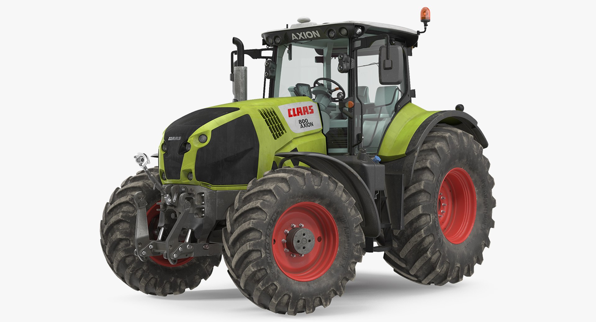 Claas Axion 800 Tractor Dirty Rigged 3D model preview