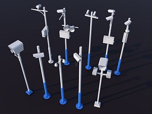 CCTV Camera Poles Collection model