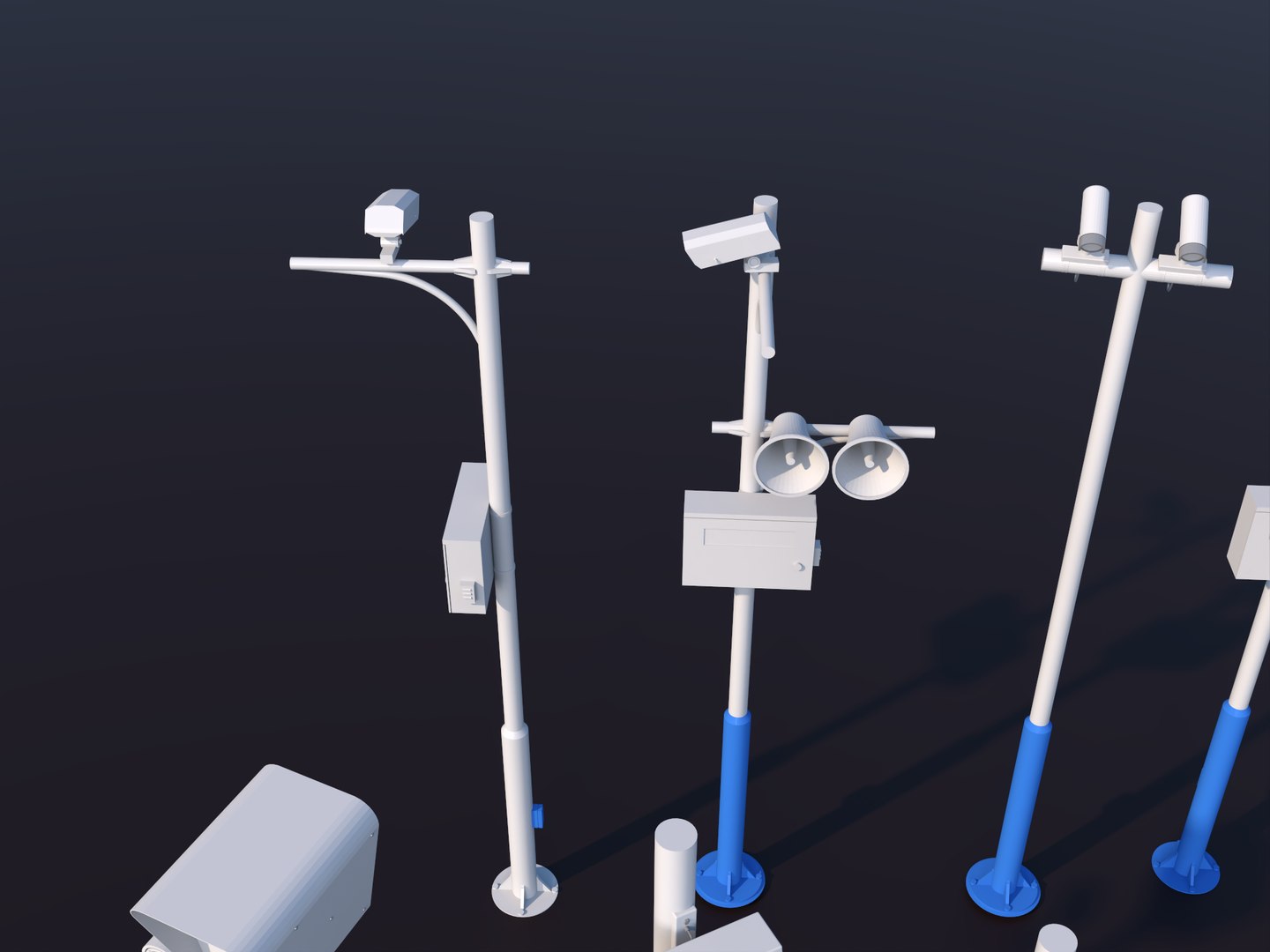 CCTV Camera Poles Collection model https://p.turbosquid.com/ts-thumb/bB/1xlrwQ/hi/camera7/png/1786365748/1920x1080/fit_q87/4eea99d3535d7c30ed37f954c69959d2f3862277/camera7.jpg