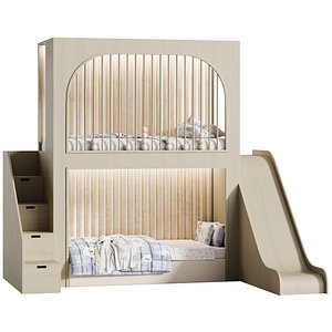 Childrens bunk bed 43 3D model