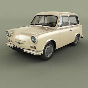 3D 1958 trabant p50 kombi model