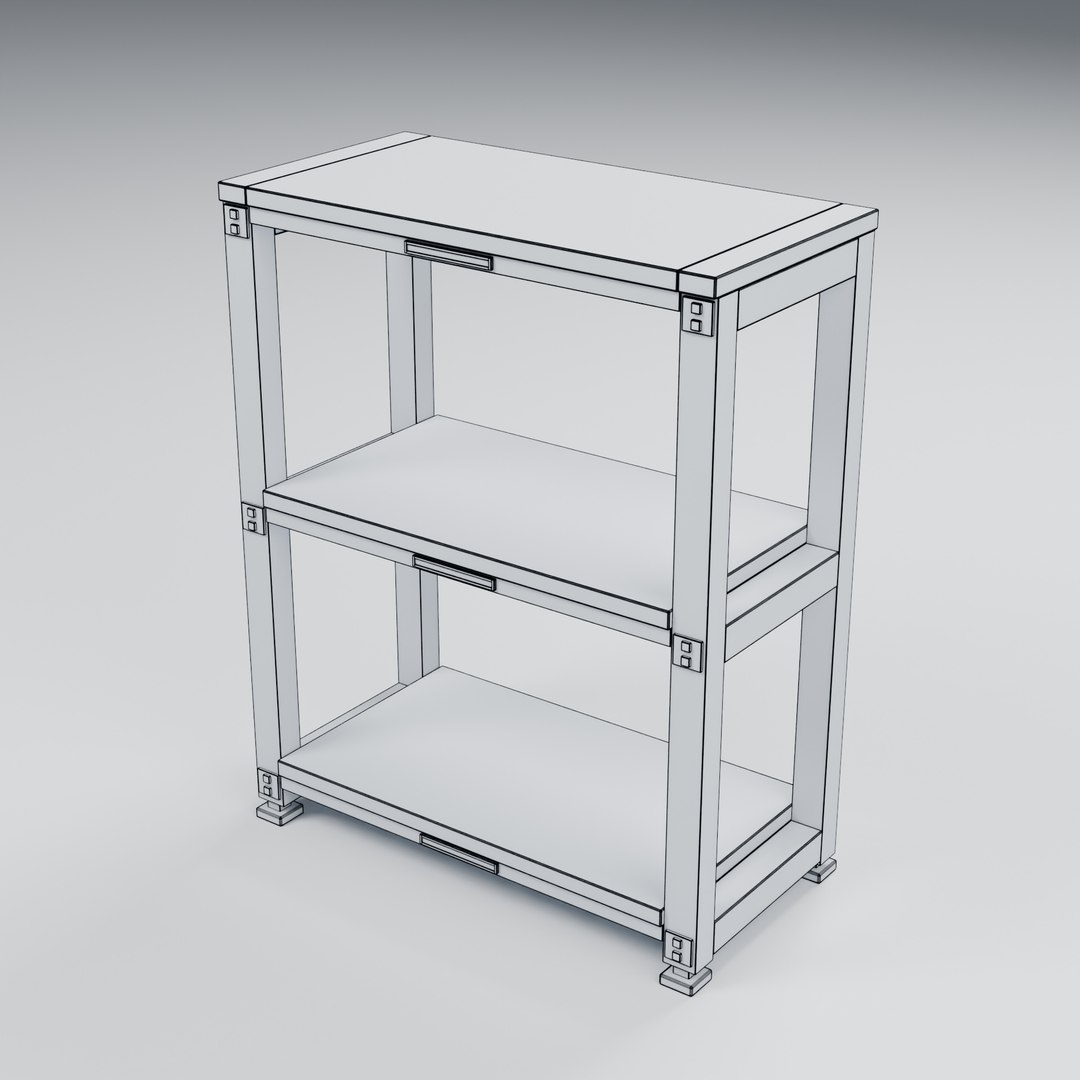 Wood and Steel Retail Display Shelving - 600 x 300 x 750 mm 3D model https://p.turbosquid.com/ts-thumb/bB/9Lwh30/UQ/06_wireframe/jpg/1788947986/1920x1080/fit_q87/6c7d748611a4c5e7b99f3071df906d80af546b9d/06_wireframe.jpg