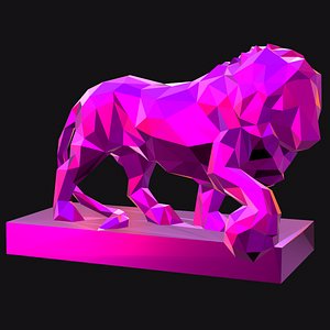 3D sculpture lion