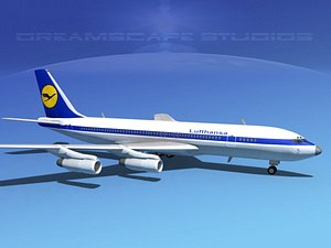 3dsmax 707-320 airlines boeing 707