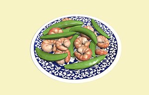 asia food sweet bean 3D model