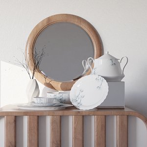 3D model Porcelain Tableware 2
