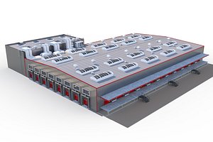 3d building industrial model