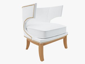 napoli wingback leather chair 3d ma
