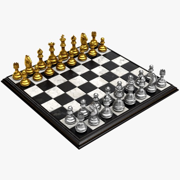 Gold Chess 3D model