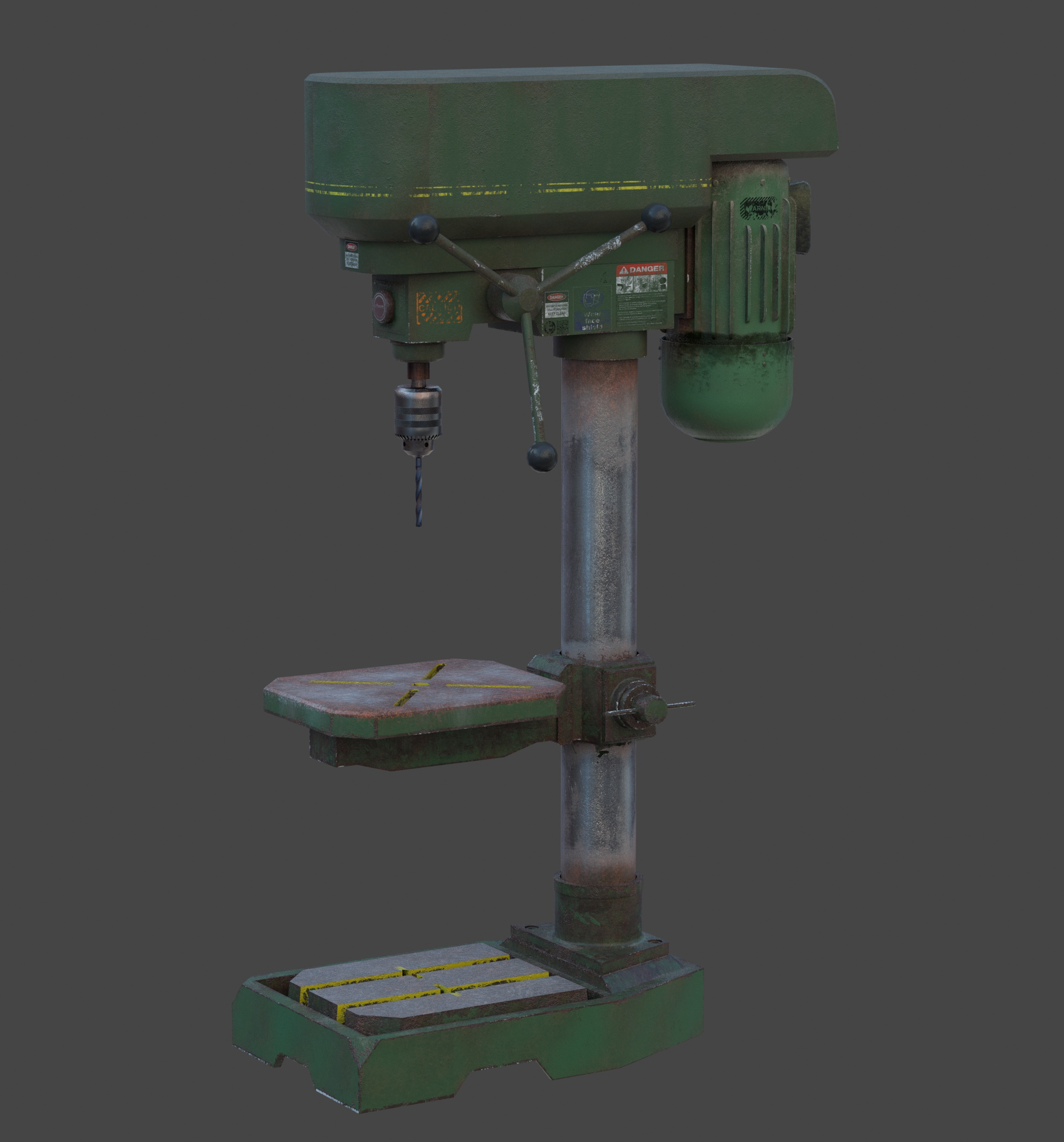 Drill press 3D model TurboSquid 1646430