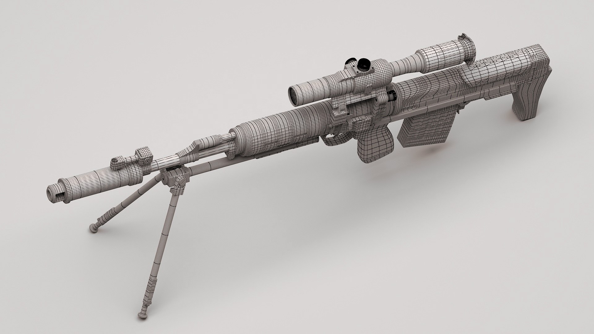 3d Dragunov Svu Gun