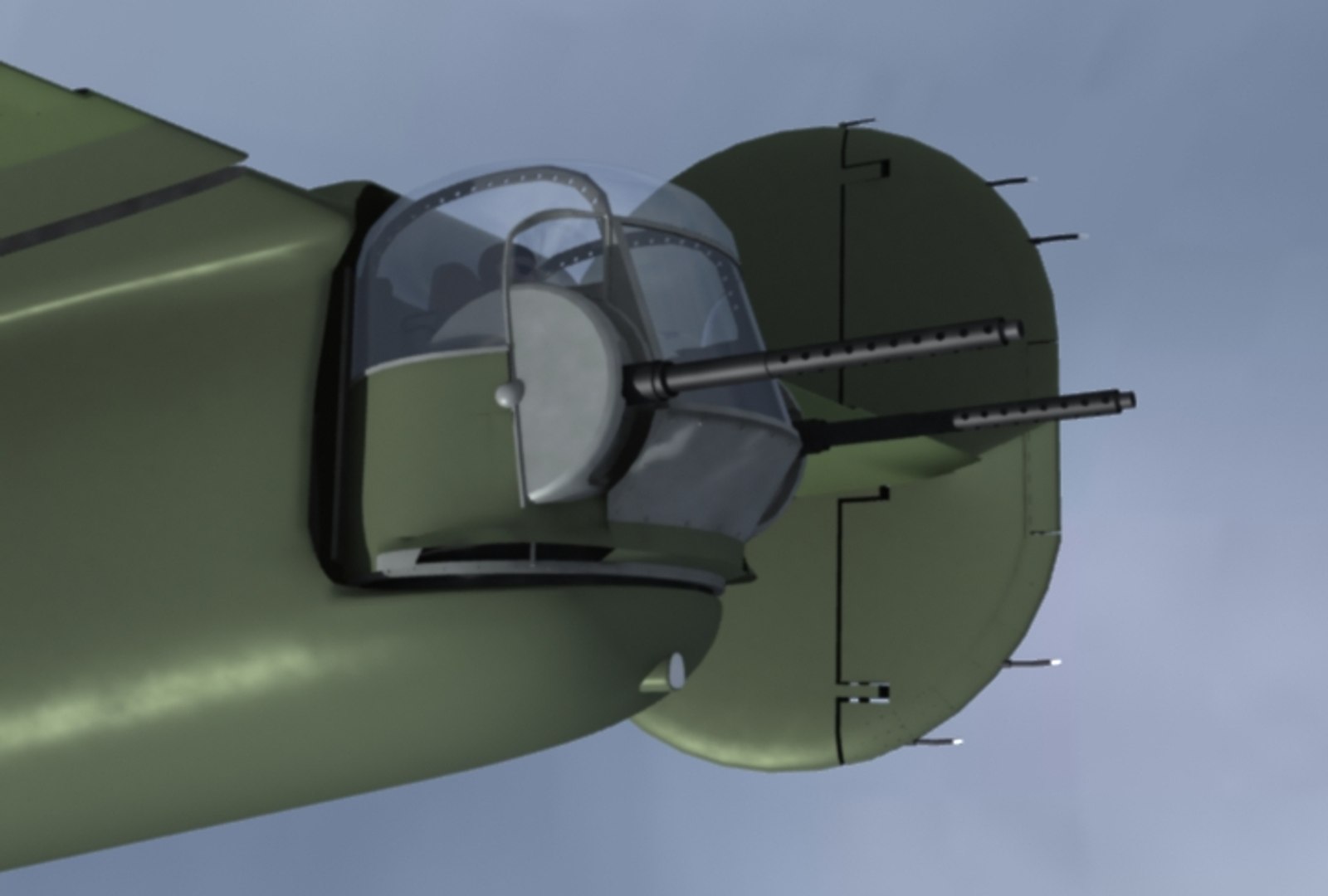 3d B24 Liberator B-24 Bomber Model