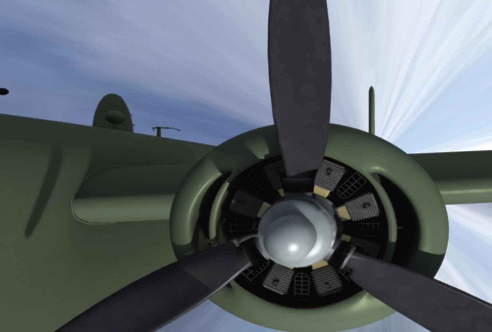 3d B24 Liberator B-24 Bomber Model