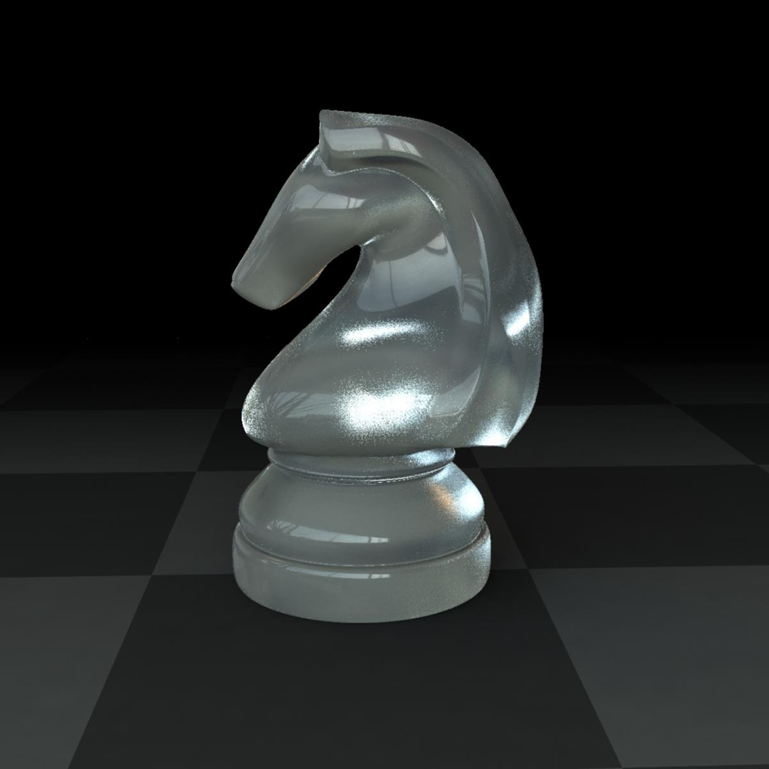 Glass Knight Chess Set 3d Ma