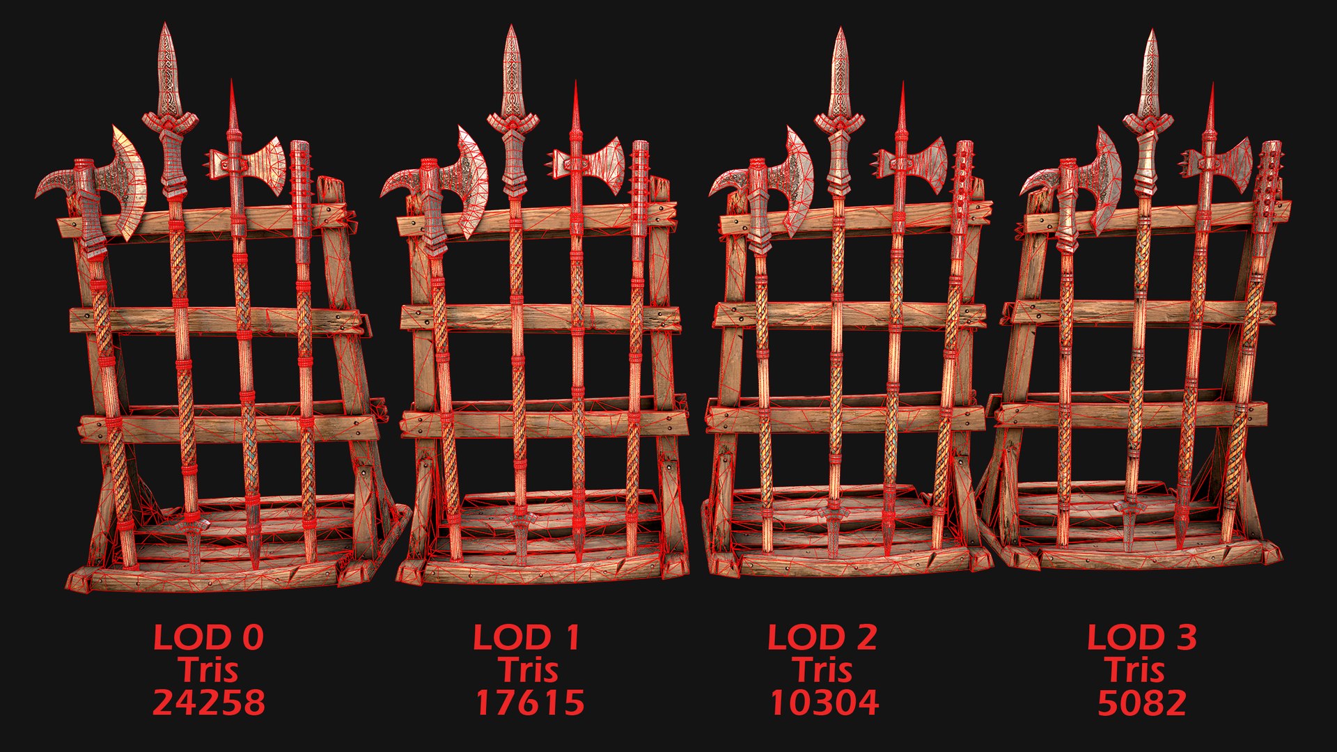 3D Medieval Weapon Rack Polearm Spear Axe Halberd Mace Set model https://p.turbosquid.com/ts-thumb/bB/h6nTYD/Nd/rackpolearmseti4/png/1773306545/1920x1080/fit_q87/2d33d4efbdc49f72ad3083ef67058541103b75d5/rackpolearmseti4.jpg