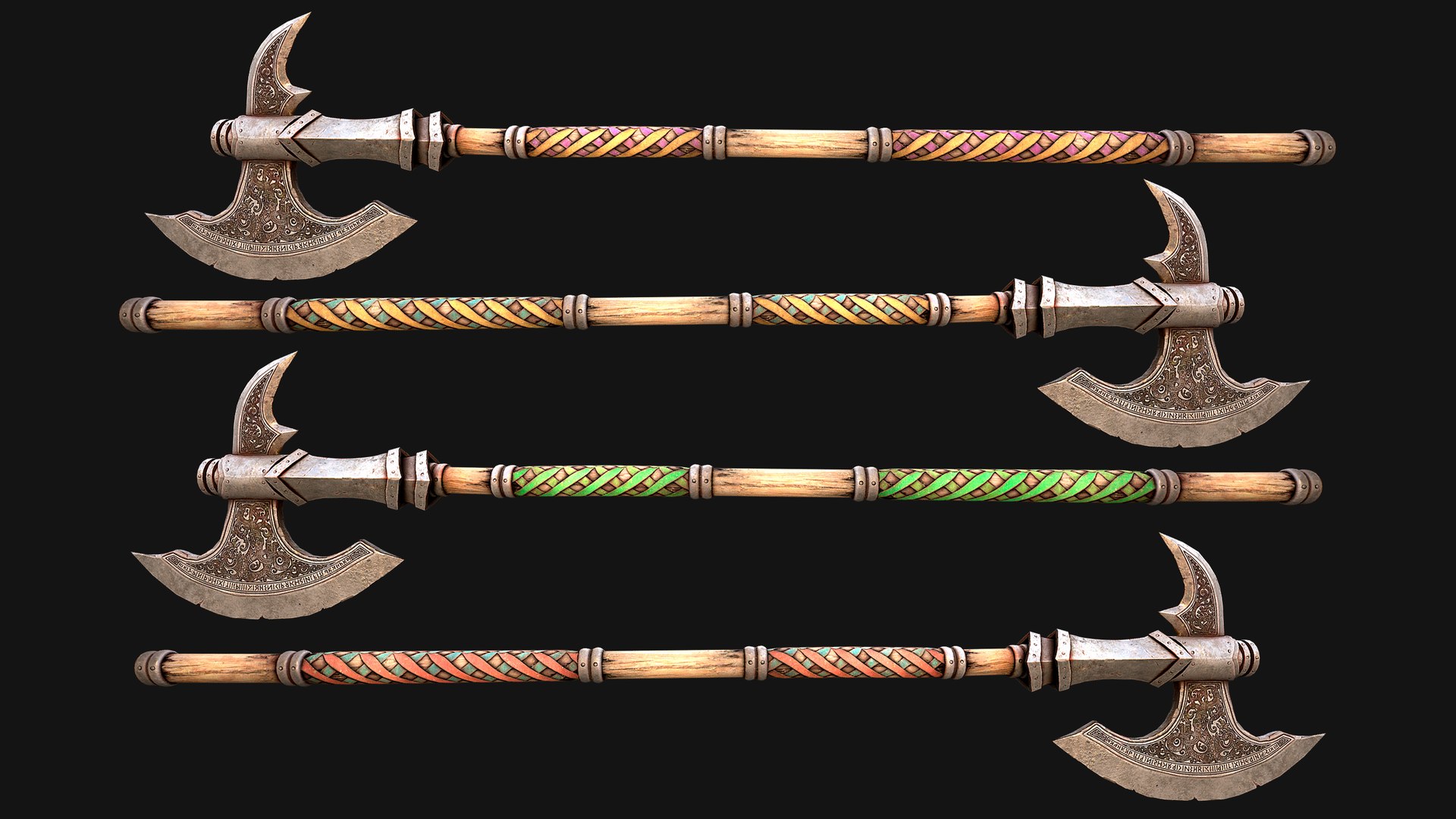 3D Medieval Weapon Rack Polearm Spear Axe Halberd Mace Set model https://p.turbosquid.com/ts-thumb/bB/h6nTYD/fo/rackpolearmseti4aaaa/png/1773306546/1920x1080/fit_q87/b95bbf63a6a9812a68425ed020899091d0a4d7b3/rackpolearmseti4aaaa.jpg