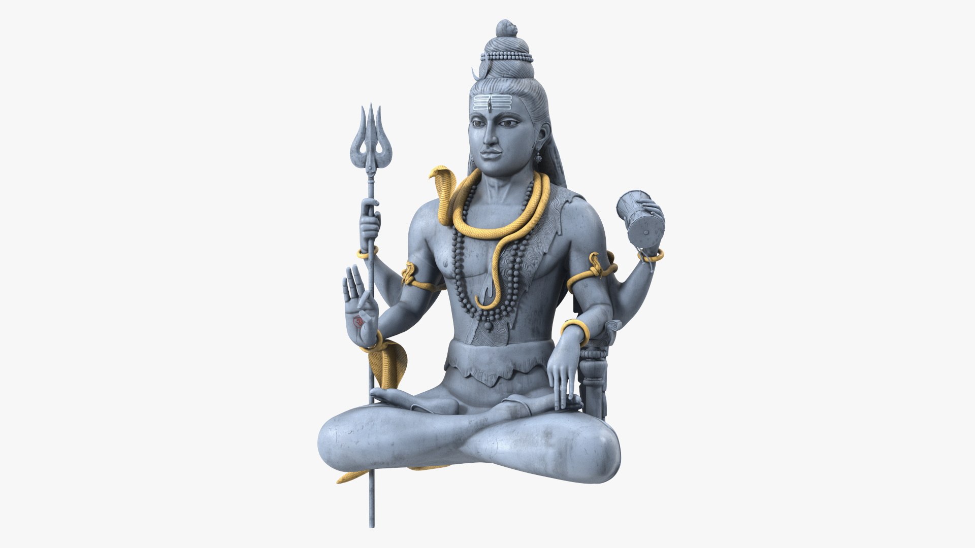 Shiva of Murudeshwara Statue for Print 3D model preview
