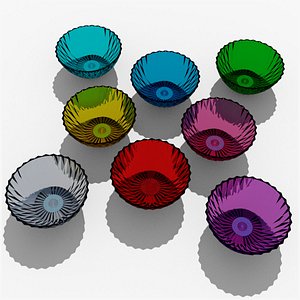 Bowl I Glass LP Lowpoly 3D model