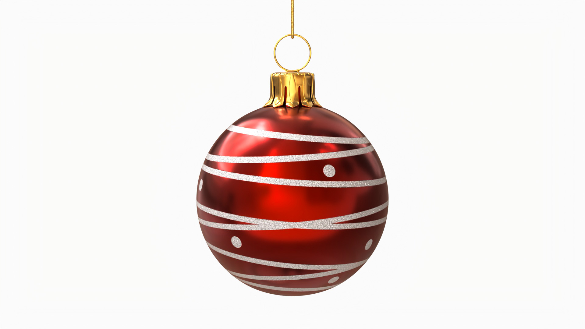 3D Red Christmas Ornament Lines And Dots – Christmas Decoration ...