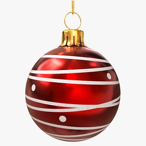 Red Christmas Ornament Lines and Dots &ndash; Christmas Decoration