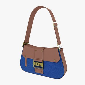 Dior Street Chic Bag Brown Jeans 3D model