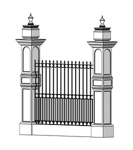 3D classic fence iron