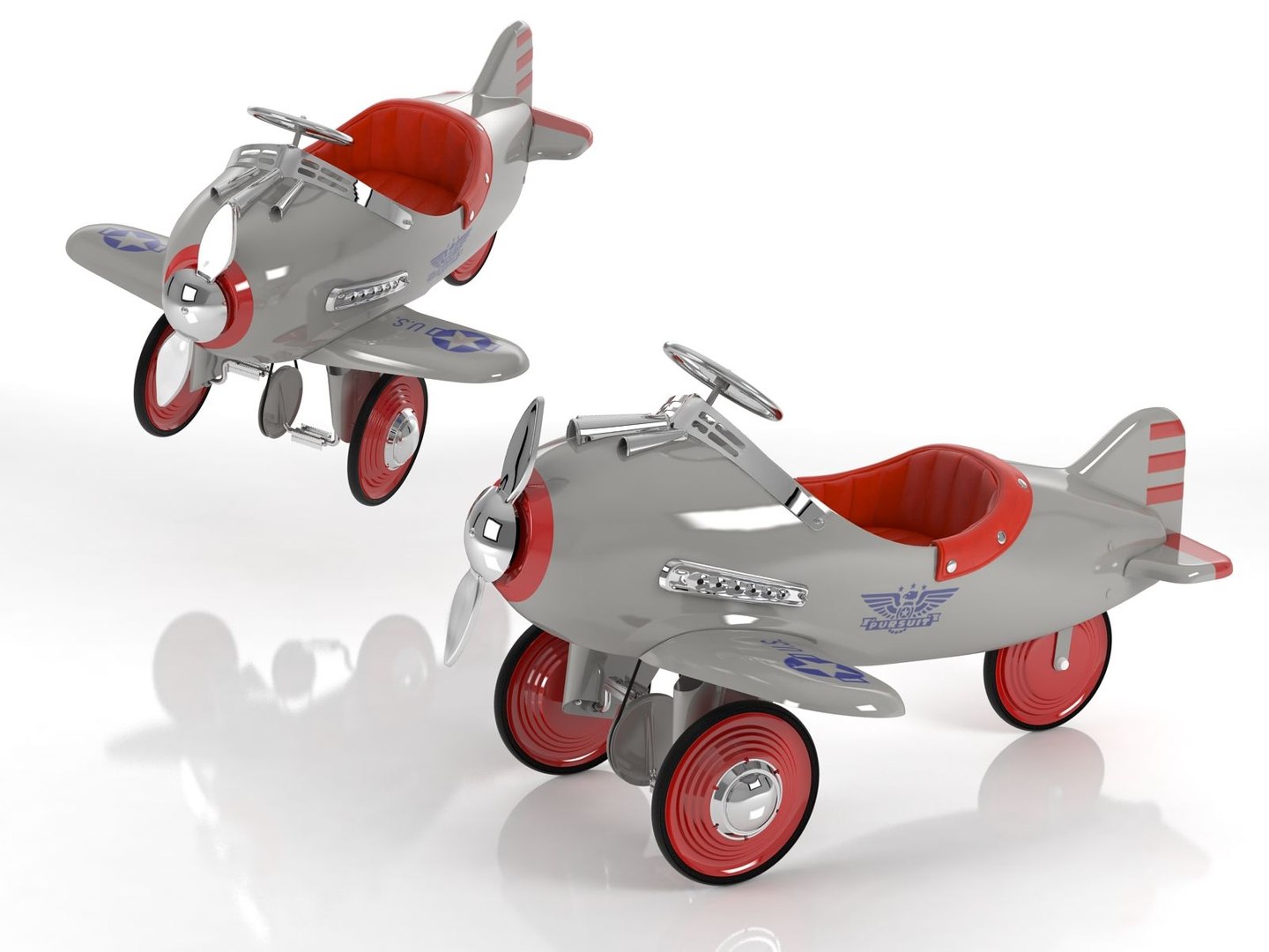 Rh Vintage Pedal Plane 3D Model TurboSquid 1226256